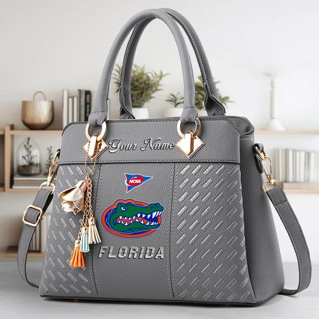 LIMITED EDITION - NEW CUSTOMIZED FBS NCAA30 FLG FL GATORS ZIP HANDBAG MULTICOLOR