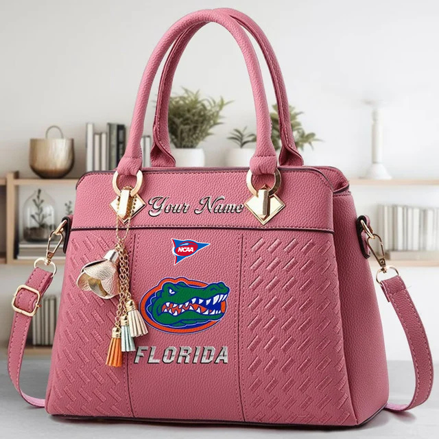LIMITED EDITION - NEW CUSTOMIZED FBS NCAA30 FLG FL GATORS ZIP HANDBAG MULTICOLOR