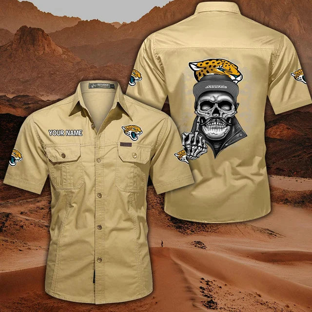 [SPECIAL OFFER] NEW CUSTOMIZED NFL30 JSJ JACKSONVILLE JAGUARS MUTICOLOR MEN'S CARGO SHIRT