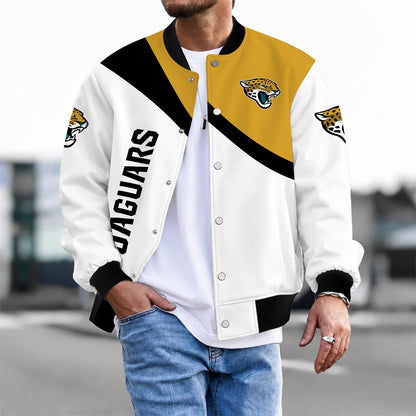 [SPECIAL OFFER] NEW CUSTOMIZED NFL30 JSJ JACKSONVILLE JAGUARS SATIN VARSITY & BASEBALL JACKET