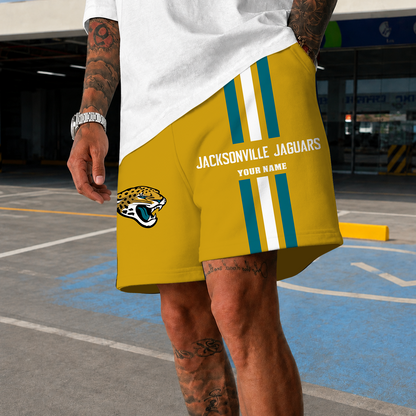 [SPECIAL OFFER] NEW CUSTOMIZED NFL30 JSJ JACKSONVILLE JAGUARS SHORT PANTS