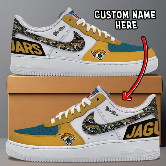 [SPECIAL OFFER] NEW CUSTOMIZED NFL30 JSJ JACKSONVILLE JAGUARS AF1 SNEAKERS