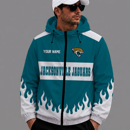 [SPECIAL OFFER] NEW CUSTOMIZED NFL30 JSJ JACKSONVILLE JAGUARS WINDBREAKER JACKET