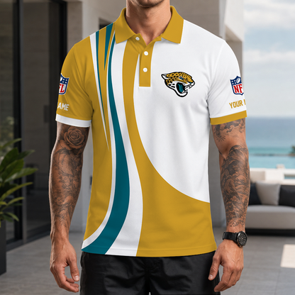 [SPECIAL OFFER] NEW CUSTOMIZED NFL30 JSJ JACKSONVILLE JAGUARS POLO SHIRT