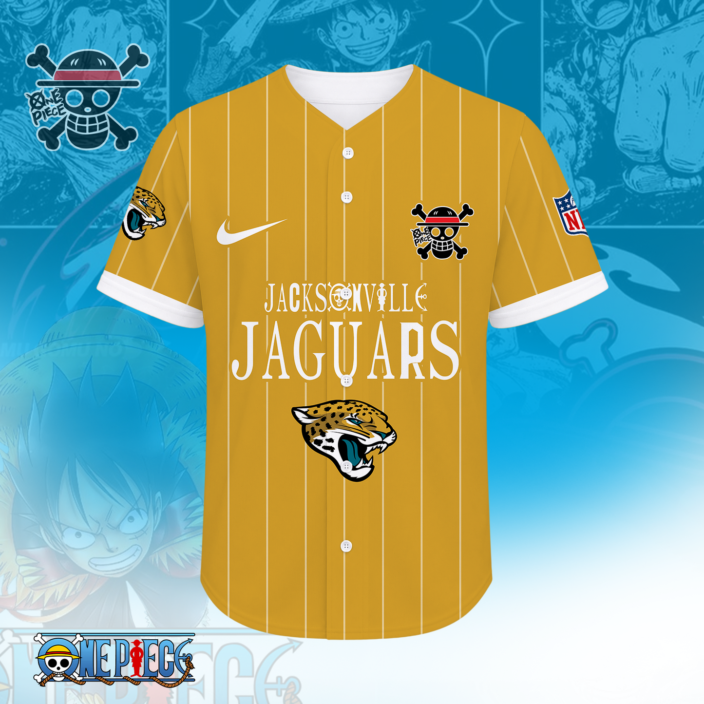 [SPECIAL OFFER] NEW CUSTOMIZED NFL30 JSJ JACKSONVILLE JAGUARS BASEBALL JERSEY