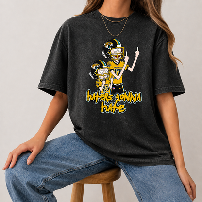 [SPECIAL OFFER] NEW CUSTOMIZED NFL30 JSJ JACKSONVILLE JAGUARS FUNNY WASHED TEE