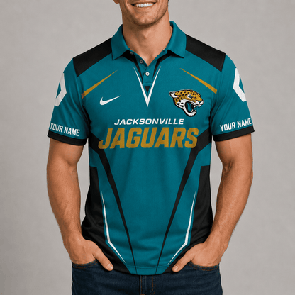 [SPECIAL OFFER] NEW CUSTOMIZED NFL30 JSJ JACKSONVILLE JAGUARS POLO SHIRT