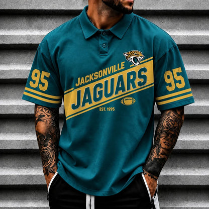 [SPECIAL OFFER] NEW CUSTOMIZED NFL30 JSJ JACKSONVILLE JAGUARS POLO SHIRT