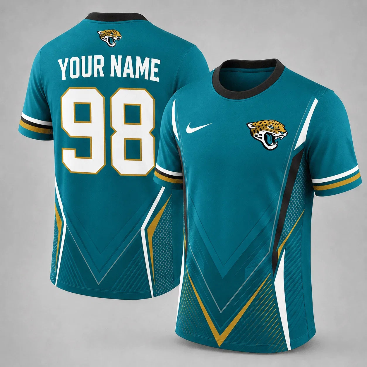 [SPECIAL OFFER] NEW CUSTOMIZED NFL30 JSJ JACKSONVILLE JAGUARS T-SHIRT, HOODIE & ZIP HOODIE