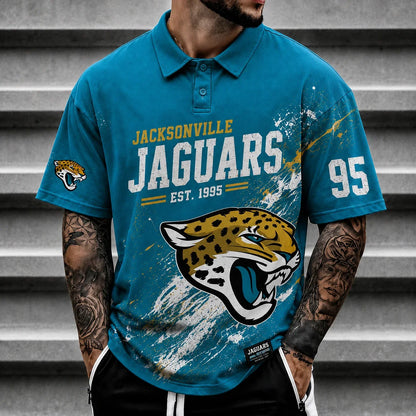 [SPECIAL OFFER] NEW CUSTOMIZED NFL30 JSJ JACKSONVILLE JAGUARS POLO SHIRT