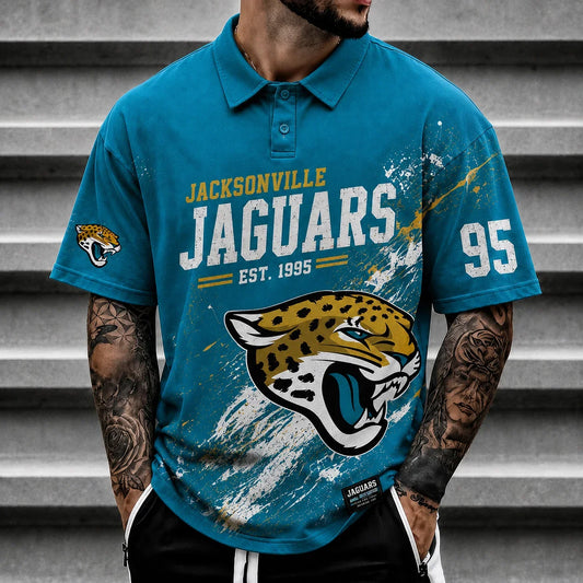 [SPECIAL OFFER] NEW CUSTOMIZED NFL30 JSJ JACKSONVILLE JAGUARS POLO SHIRT