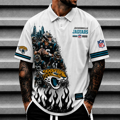 [SPECIAL OFFER] NEW CUSTOMIZED NFL30 JSJ JACKSONVILLE JAGUARS POLO SHIRT