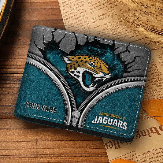 [SPECIAL OFFER] NEW CUSTOMIZED NFL30 JSJ JACKSONVILLE JAGUARS LEATHER WALLET