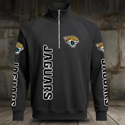 [SPECIAL OFFER] NEW CUSTOMIZED NFL30 JSJ JACKSONVILLE JAGUARS MEN'S MULTICOLOR QUARTER-ZIP PULLOVER
