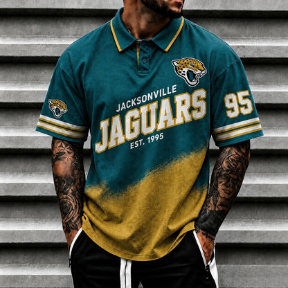 [SPECIAL OFFER] NEW CUSTOMIZED NFL30 JSJ JACKSONVILLE JAGUARS POLO SHIRT