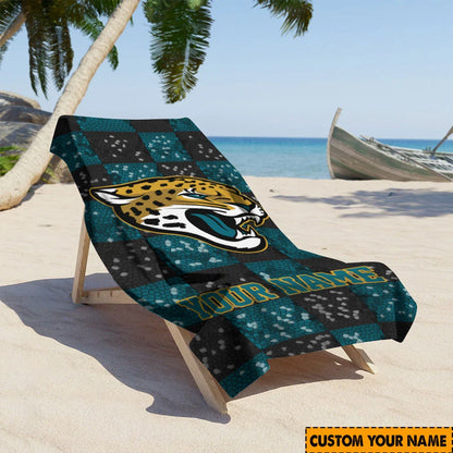 [SPECIAL OFFER] NEW CUSTOMIZED NFL30 JSJ JACKSONVILLE JAGUARS BEACH TOWEL