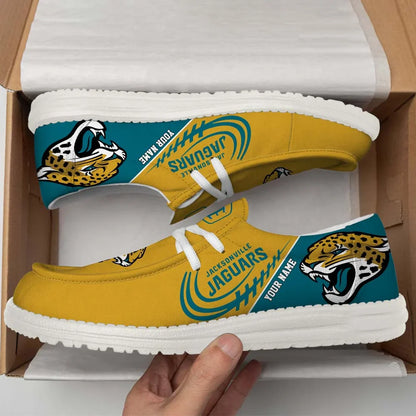 [SPECIAL OFFER] NEW CUSTOMIZED NFL30 JSJ JACKSONVILLE JAGUARS LOAFER SHOES
