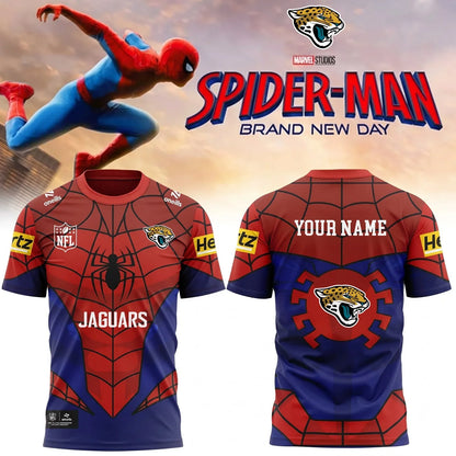 [SPECIAL OFFER] NEW CUSTOMIZED NFL30 JSJ JACKSONVILLE JAGUARS x SPIDER T-SHIRT, HOODIE & ZIP HOODIE