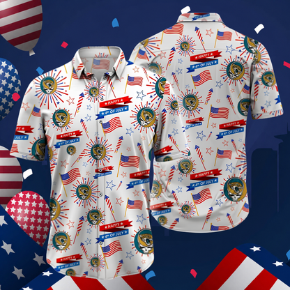 [SPECIAL OFFER] NEW CUSTOMIZED NFL30 JSJ JACKSONVILLE JAGUARS PATRIOTIC 250 USA HAWAIIAN SHIRT