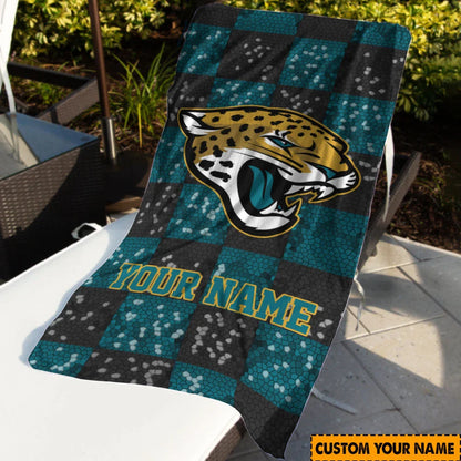 [SPECIAL OFFER] NEW CUSTOMIZED NFL30 JSJ JACKSONVILLE JAGUARS BEACH TOWEL