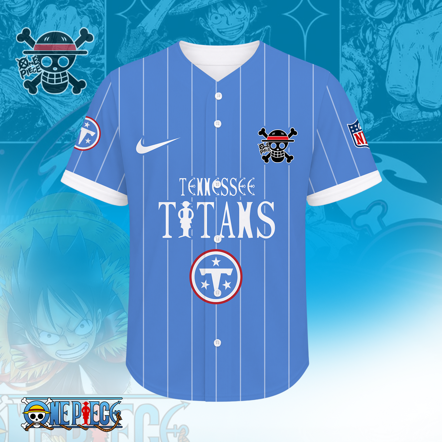 [SPECIAL OFFER] NEW CUSTOMIZED NFL31 TST TENNESSEE TITANS BASEBALL JERSEY