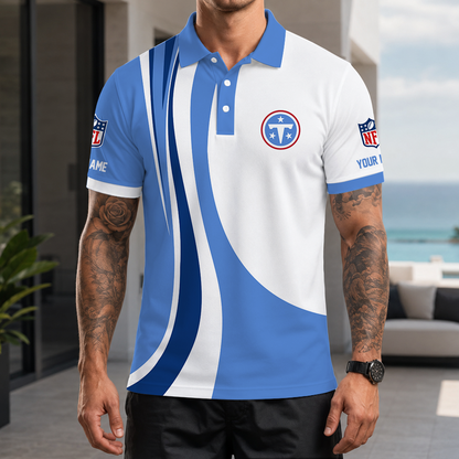 [SPECIAL OFFER] NEW CUSTOMIZED NFL31 TST TENNESSEE TITANS POLO SHIRT