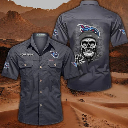 [SPECIAL OFFER] NEW CUSTOMIZED NFL31 TST TENNESSEE TITANS MUTICOLOR MEN'S CARGO SHIRT