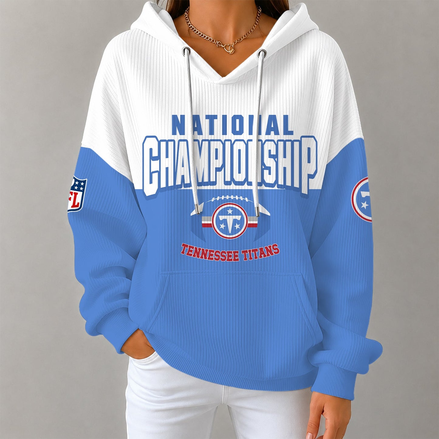 [SPECIAL OFFER] NEW CUSTOMIZED NFL31 TST TENNESSEE TITANS RIBBED HOODIE & SWEATSHIRT