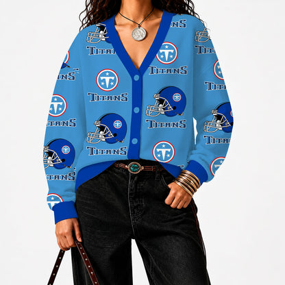 [SPECIAL OFFER] NEW CUSTOMIZED NFL31 TST TENNESSEE TITANS CARDIGAN