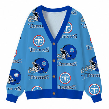 [SPECIAL OFFER] NEW CUSTOMIZED NFL31 TST TENNESSEE TITANS CARDIGAN
