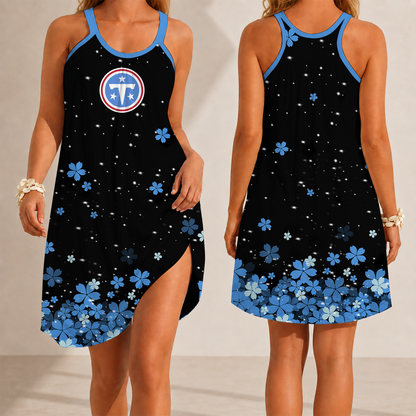 [SPECIAL OFFER] NEW CUSTOMIZED NFL31 TST TENNESSEE TITANS CAMISOLE DRESS