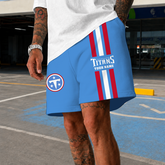 [SPECIAL OFFER] NEW CUSTOMIZED NFL31 TST TENNESSEE TITANS SHORT PANTS