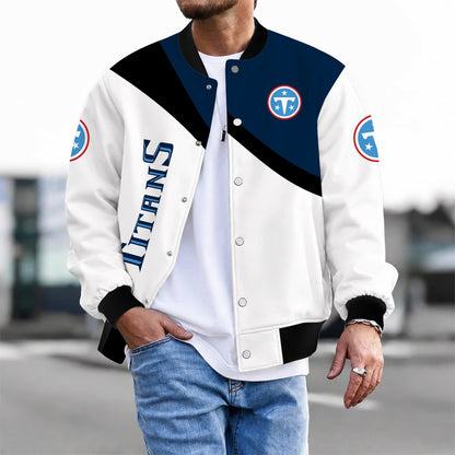 [SPECIAL OFFER] NEW CUSTOMIZED NFL31 TST TENNESSEE TITANS SATIN VARSITY & BASEBALL JACKET