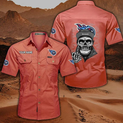 [SPECIAL OFFER] NEW CUSTOMIZED NFL31 TST TENNESSEE TITANS MUTICOLOR MEN'S CARGO SHIRT