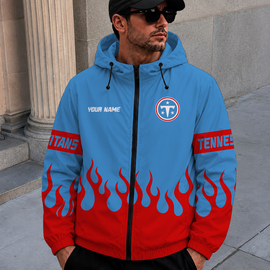[SPECIAL OFFER] NEW CUSTOMIZED NFL31 TST TENNESSEE TITANS WINDBREAKER JACKET