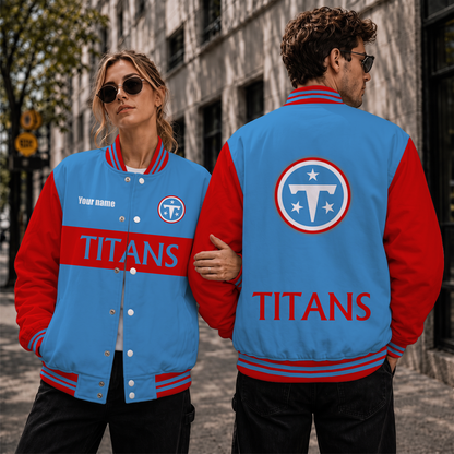 [SPECIAL OFFER] NEW CUSTOMIZED NFL31 TST TENNESSEE TITANS SATIN VARSITY & BASEBALL JACKET