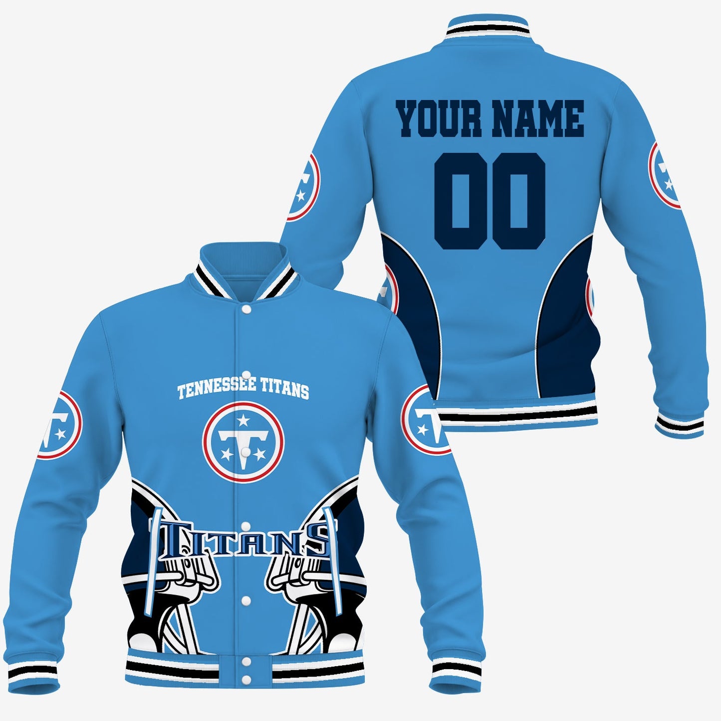 [SPECIAL OFFER] NEW CUSTOMIZED NFL31 TST TENNESSEE TITANS SATIN VARSITY & BASEBALL JACKET