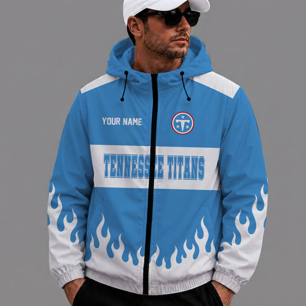 [SPECIAL OFFER] NEW CUSTOMIZED NFL31 TST TENNESSEE TITANS WINDBREAKER JACKET