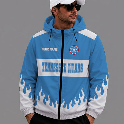 [SPECIAL OFFER] NEW CUSTOMIZED NFL31 TST TENNESSEE TITANS WINDBREAKER JACKET