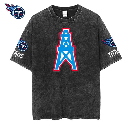 [SPECIAL OFFER] NEW CUSTOMIZED NFL31 TST TENNESSEE TITANS MULTICOLOR WASHED TEE