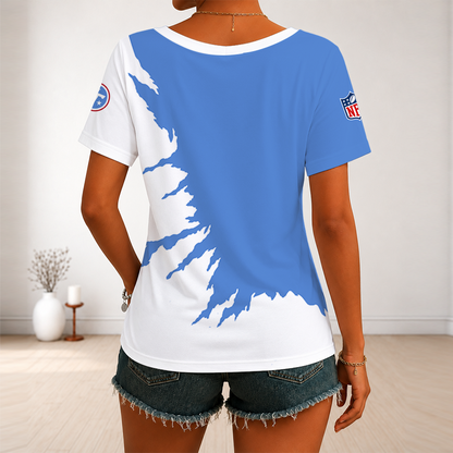 [SPECIAL OFFER] NEW CUSTOMIZED NFL31 TST TENNESSEE TITANS V-NECK FEMALE SHIRT