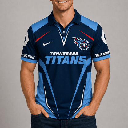 [SPECIAL OFFER] NEW CUSTOMIZED NFL31 TST TENNESSEE TITANS POLO SHIRT