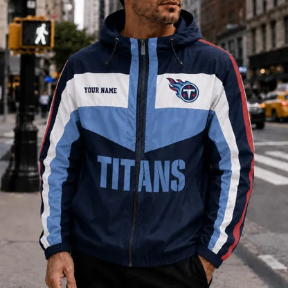 [SPECIAL OFFER] NEW CUSTOMIZED NFL31 TST TENNESSEE TITANS WINDBREAKER JACKET