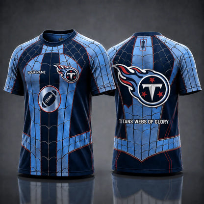 [SPECIAL OFFER] NEW CUSTOMIZED NFL31 TST TENNESSEE TITANS x SPIDER T-SHIRT, HOODIE & ZIP HOODIE