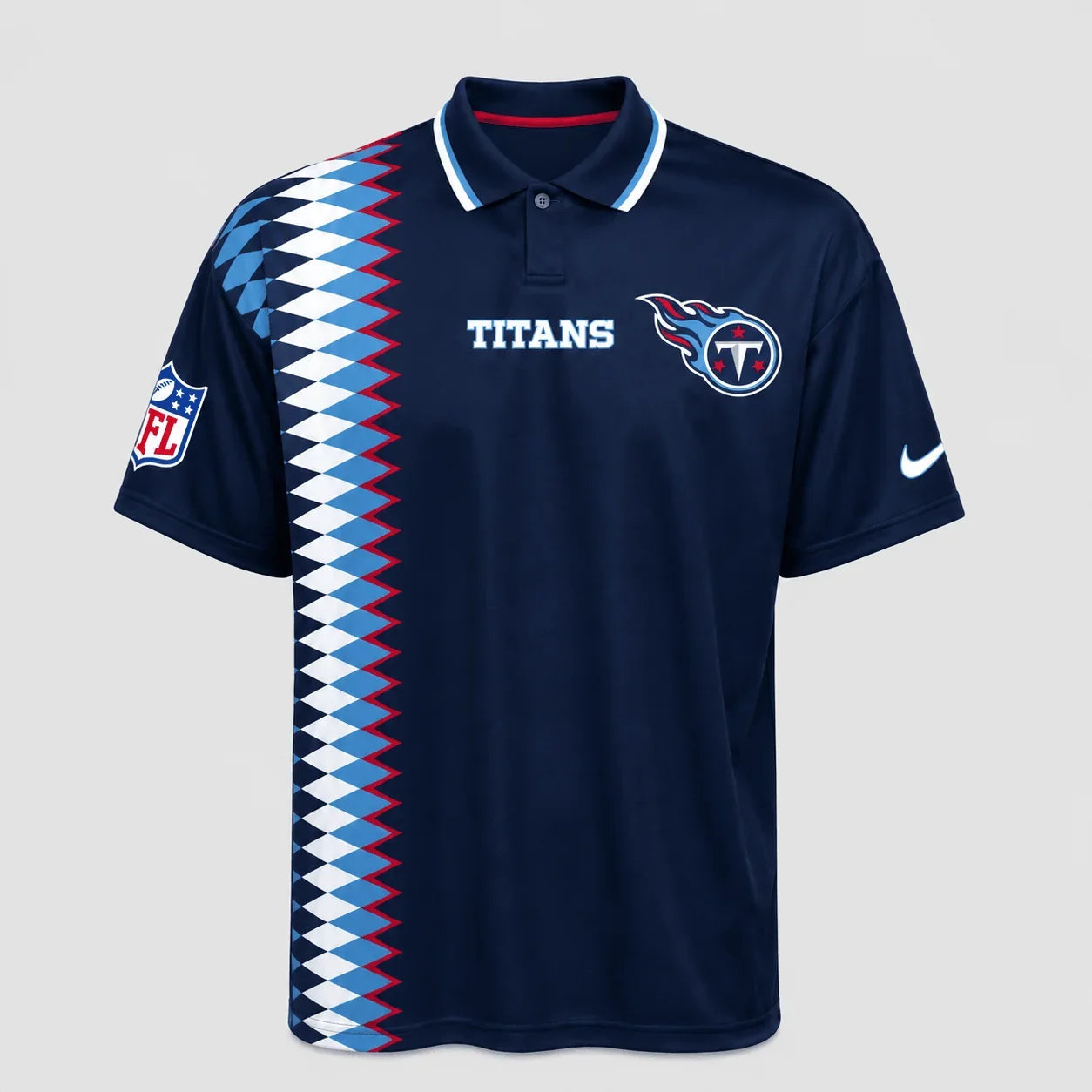[SPECIAL OFFER] NEW CUSTOMIZED NFL31 TST TENNESSEE TITANS POLO SHIRT