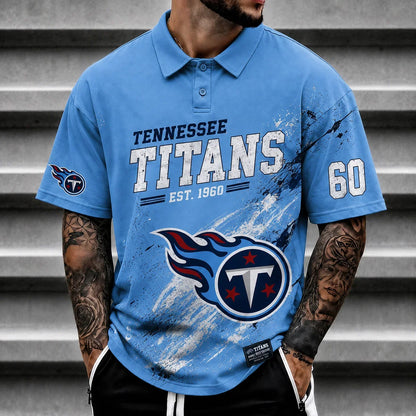[SPECIAL OFFER] NEW CUSTOMIZED NFL31 TST TENNESSEE TITANS POLO SHIRT