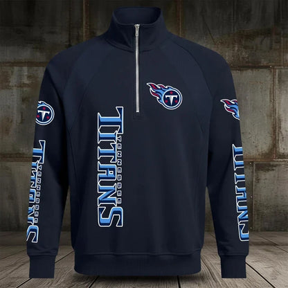 [SPECIAL OFFER] NEW CUSTOMIZED NFL31 TST TENNESSEE TITANS MEN'S MULTICOLOR QUARTER-ZIP PULLOVER