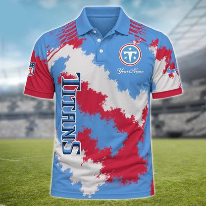 [SPECIAL OFFER] NEW CUSTOMIZED NFL31 TST TENNESSEE TITANS MULTICOLOR POLO SHIRT