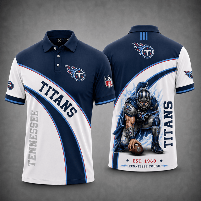 [SPECIAL OFFER] NEW CUSTOMIZED NFL31 TST TENNESSEE TITANS POLO SHIRT