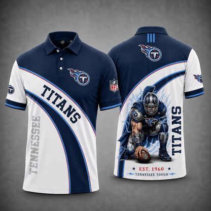 [SPECIAL OFFER] NEW CUSTOMIZED NFL31 TST TENNESSEE TITANS POLO SHIRT